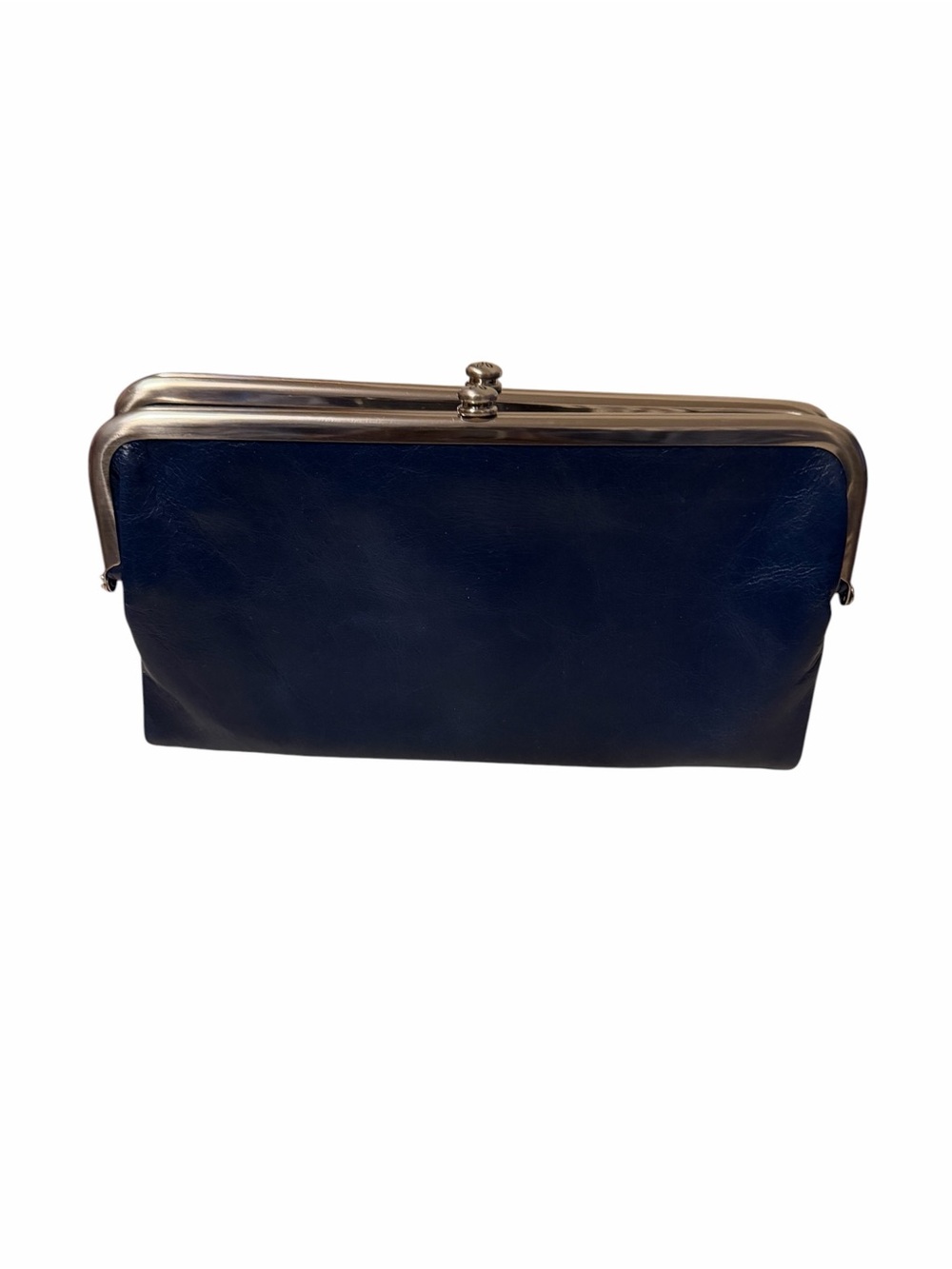 HOBO Classic Navy Leather Frame Clutch
